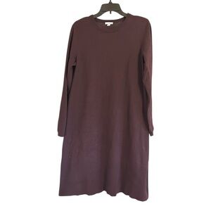 J. Jill Dark Purple Size Small Long Sleeve Midi Sweater Dress